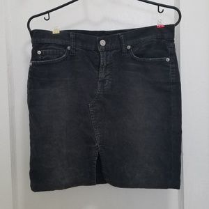 7 For All Mankind Distressed Corduroy Mini Skirt